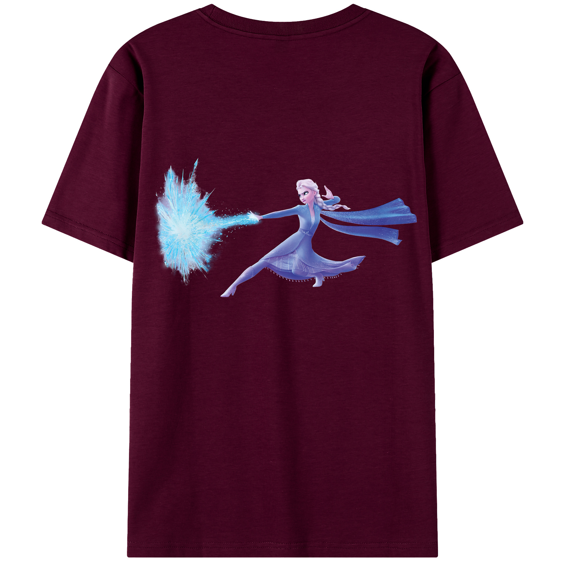 （画像用） アナと雪の女王 アンナ エルサ Frozen Anna Elsa レディース半袖Tシャツ(バックプリント)
